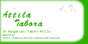 attila tabora business card